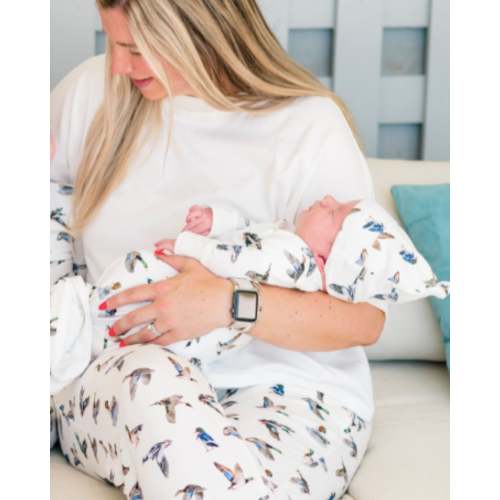 Lucky Ducks Newborn Gown and Hat