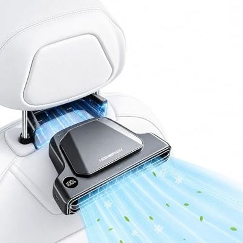 Car Seat Fan for Backseat, Mini Portable Fan for Rear Facing Car Seat, Rechargeable USB Baby Fan with 5 Speeds, Quiet Personal Cooling Fan for Kids Toddler Travel