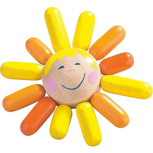Haba Sunni Wooden Grasping and Clutching Baby Toy Wood Sunshine Teether