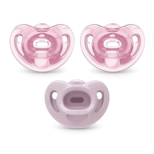 NUK Comfy Orthodontic Pacifiers - 0-6 Month - Pink Assorted - 3 Pack