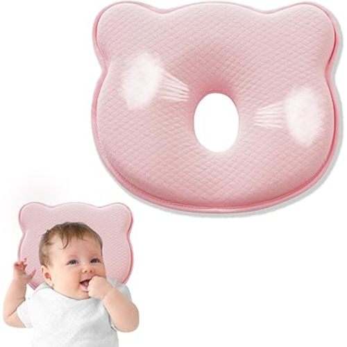 New Upgrade Donut Soft and Cozy Pillow Case Prеvents FΙat hеad and Shapеs hеad Pillow Pink