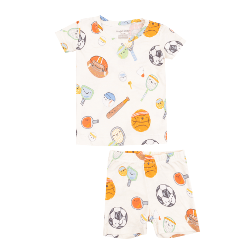 2-Piece Short Loungewear Set, Sports Ball Friends