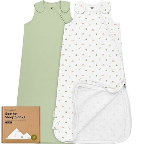 2-Pack Organic Sleep Sacks, 100% Cotton - Baby Sleeping Sack, Wearable Blanket Baby, Sleep Sack for Babies, Toddler Swaddle Sack, Newborn Baby Sleeping Bag, Infant Sleepsack,Girl, Boy (Roarsome, M) - M (6-18M)