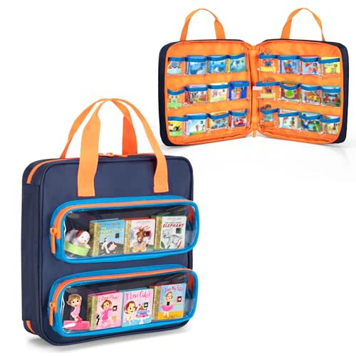 GRAOSO Carrying Case Compatible with Little Tikes Story Dream Machine Books, Hold Up to 8 Characters and 24 Books, Toy Storage Bag for Storybook, Character Collection