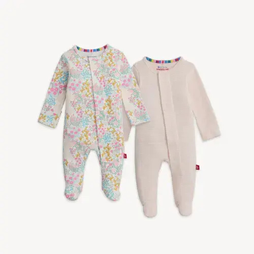 Magnetic 2-Pack Footie-Meadow Song / Countryside Stripe