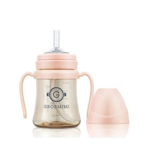 Grosmimi PPSU Straw Cup - 6oz (6 Months+) Peach 6oz