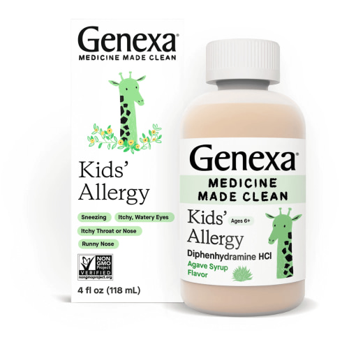 Genexa Kids’ Allergy Relief, Zero Artificial Additives, Organic Agave Flavor, 4 fl oz