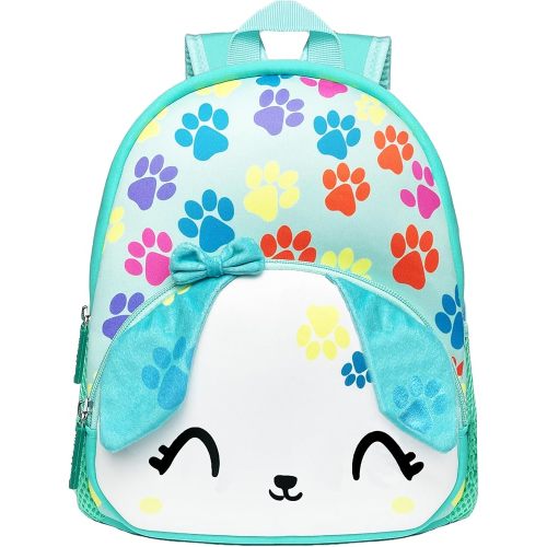 KK CRAFTS Preschool Backpack Toddler Neoprene Animal Schoolbag Lunch backpack for Kids Boys Girls(Green Puppy)