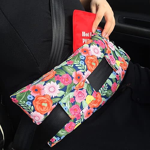 Hysterectomy Pillow Abdominal Post Surgery Pillows with Pocket Comfort for Ice Heat Packs Tummy Tuck Belly Incision Recovery Seatbelt Gifts Women Patients (Painting Flower)