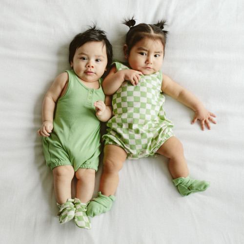Goumi Kids Quick Change Baby Romper - Matcha, 3-6 M