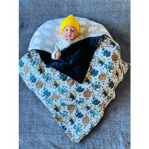 Notre Dame inspired / Toddler Blanket / Sports Team Baby Blanket / Lovey