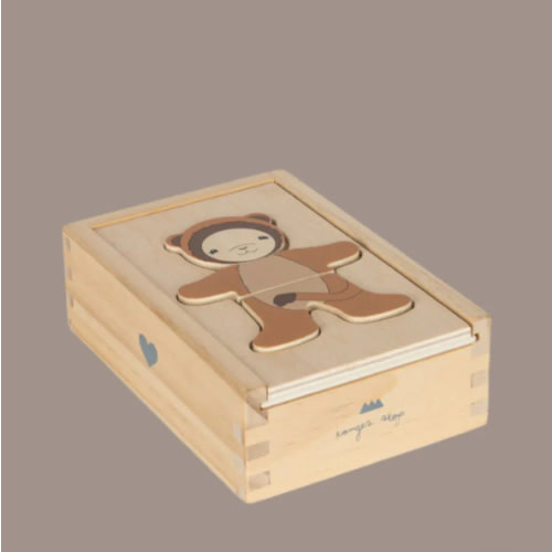 Wooden Teddy Dress-Up Puzzle – Fun & Interactive Play – Playroom Collective