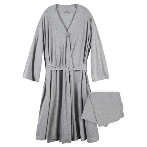 Modern Moments by Gerber Baby Boy, Baby Girl, Unisex Robe & Swaddle Blanket Set, 2-Piece