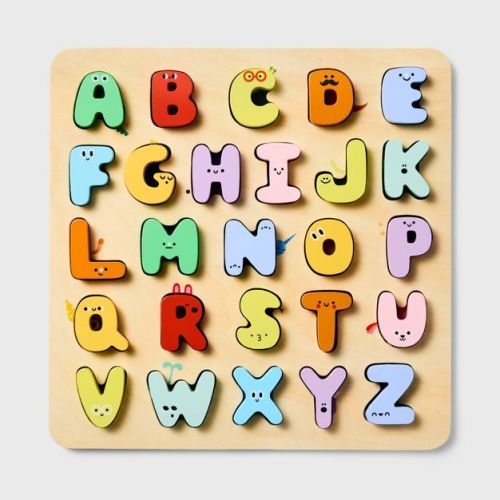 Wooden Abc Puzzle - 27pc - Gigglescape™: Alphabet Peg Toy, Educational For Toddlers, Fine Motor Skills