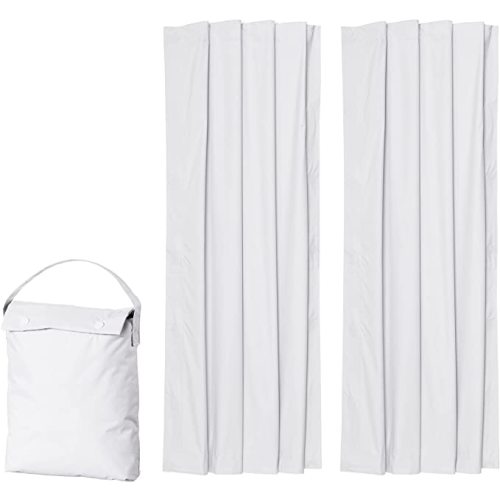 Amazon Basics Portable Window Blackout Curtain Shade with Suction Cups for Travel - 50" x 78", White - 2-Pack