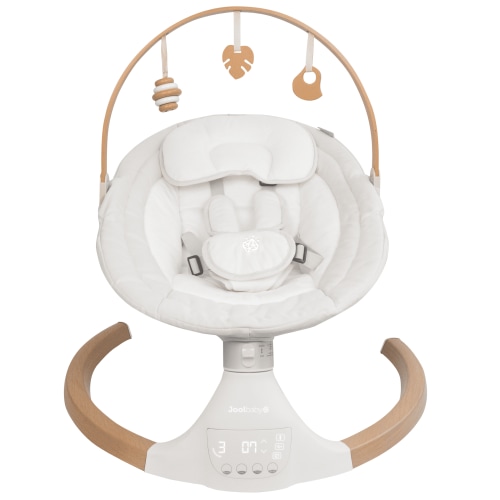 Jool Baby Nova Nature Baby Swing for Newborns – Natural Wood Toys, Electric Motorized Infant Swing, Bluetooth Music