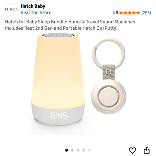 Hatch for Baby Sleep Bundle: Home & Travel Sound Machines Includes Rest 2nd Gen and Portable Hatch Go (Putty)