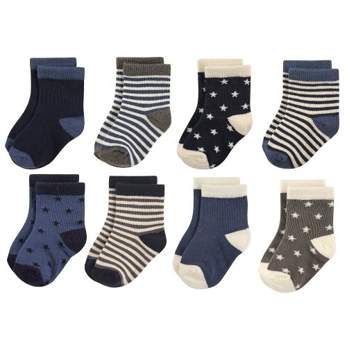 Hudson Baby Baby Girls' Cotton Rich Newborn and Terry Socks