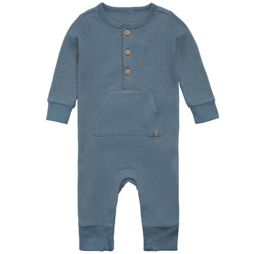 Baby Boys Medium Blue Kangaroo Pocket Waffle Romper – Gerber Childrenswear