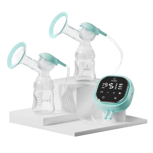 Zomee Z2 Double Electric Breast Pump – with Expression, Massage, and 2-Phase Modes - Hospital Grade Rechargeable, Portable, Hands Free Wearable Breast Pump