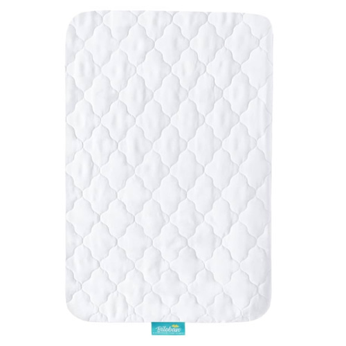 Mini Crib Mattress Protector Sheets Fitted Waterproof Mini Crib Mattress Pad Cover, Noiseless & Machine Wash 100% Absorbent Mattress Protector Sheet Quilted, White, 38" x 24"