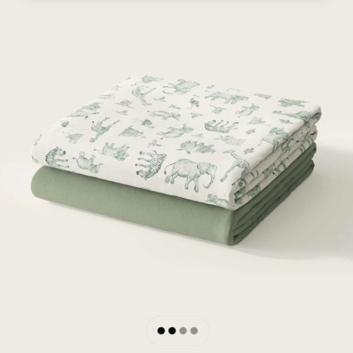 Watercolor Safari Crib Sheet Set | Nestig