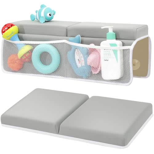 TOUA Comfortable Soft Baby Support Bathtub Kneeler Mat Knee Saver Cushion and Bathroom Elbow Rest Pad Set