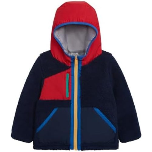 Carter's Baby Boys Midweight Reversible Sherpa-to-Poly Hooded Jacket
