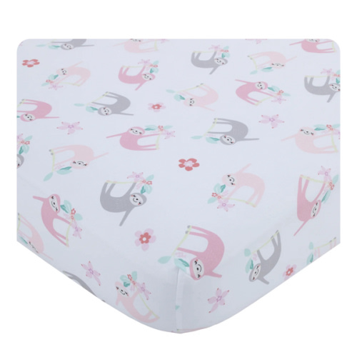 Little Love by NoJo Tropical Garden Pink, Grey, and White Sloth Super – NoJo Baby