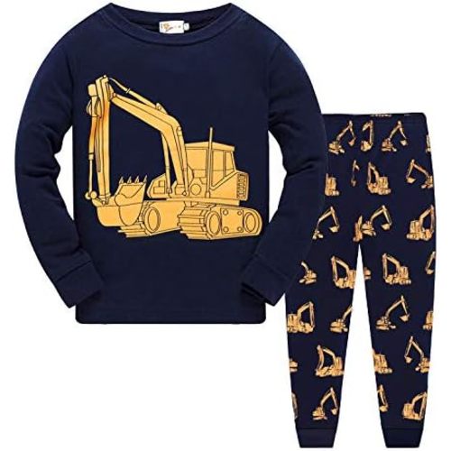 Little Hand Toddler Boys Pajamas Monster Truck Cotton Planets Sleepwear Pjs Sets Long Sleeve Excavator Jammies