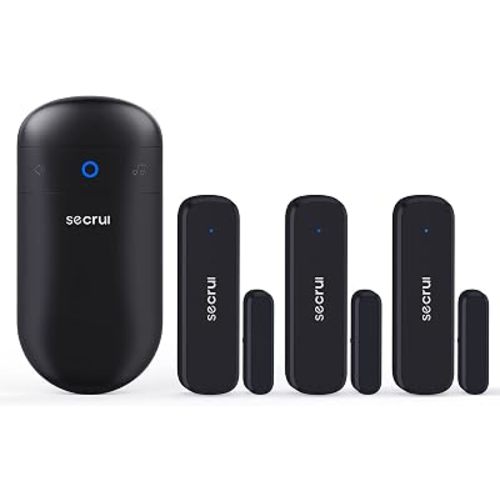 Door Chime When Door Opens, Door Opened Alarm 3-Sensor 1-Receiver, Black