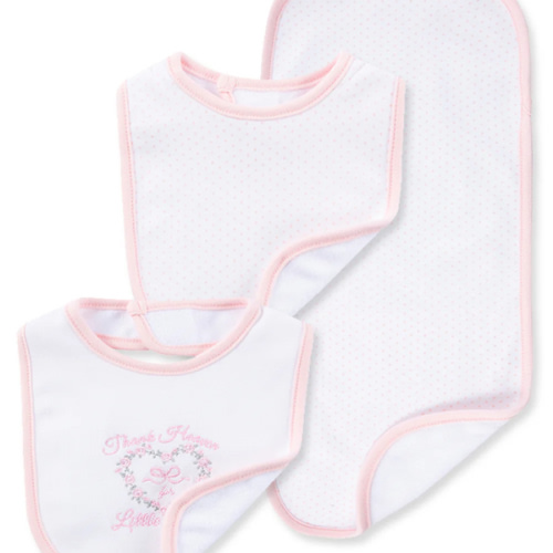 Thank Heaven For Little Girls Bib & Burp Set