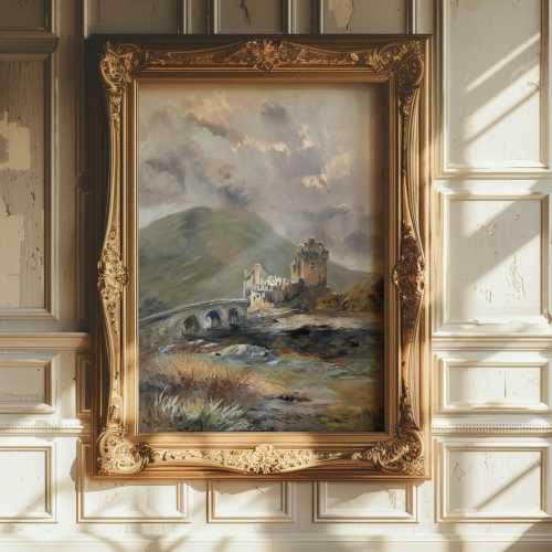 Oil Painting of Eilean Donan Castle Scotland | Fine Art Print of Original Oil Painting by K. Durkin | Scottish Scenery