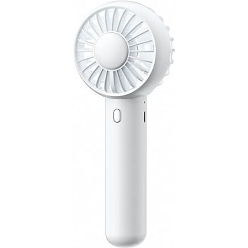 Gaiatop Mini Portable Fan, Powerful Handheld Fan, Cute Design 3 Speed Personal Small Desk Fan with Base, Lightweight Makeup USB Rechargeable Fan for Stylish Girl Women Travel Indoor Outdoor White