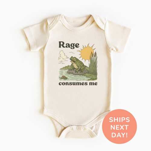 Rage Consumes Me Shirt and Onesie®, Funny Kids Shirt, Frog Shirt, Sarcasm Shirt, Retro Shirt for Kids, Funny Baby Bodysuit