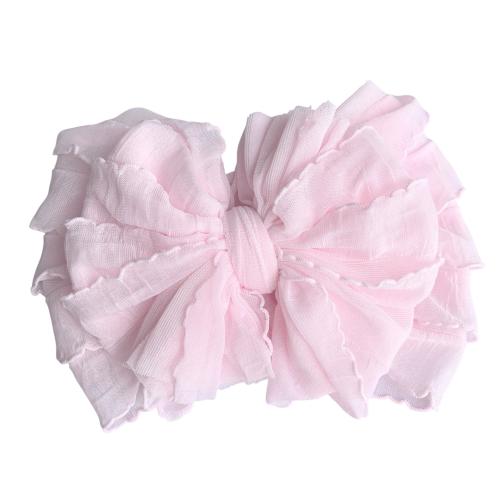 Ruffled Headband- Perfect Pink