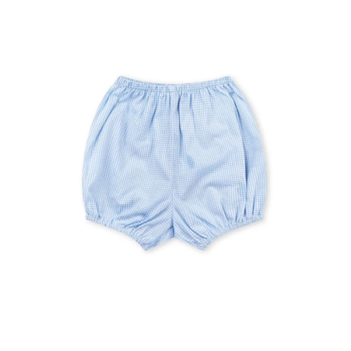 Elegant Diaper Cover - Baby Blue Minigingham