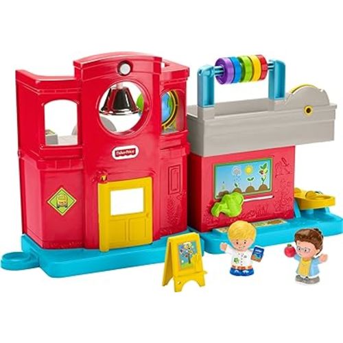 Fisher-Price Little People Toddler Toy Friendly School Musical Playset with Figures for Pretend Play Kids Ages 1+ Years