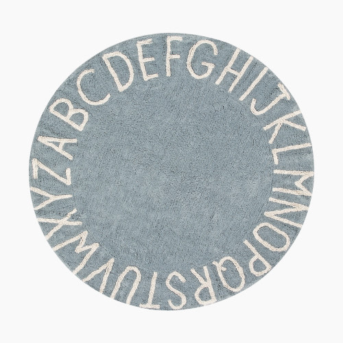 Lorena Canals Round ABC Washable Rug - Vintage Blue Natural, 5' Round