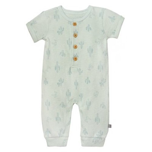 Modern Moments by Gerber Gender Neutral Short Sleeve Henley Romper, Sizes 0/3 Months - 24 Months