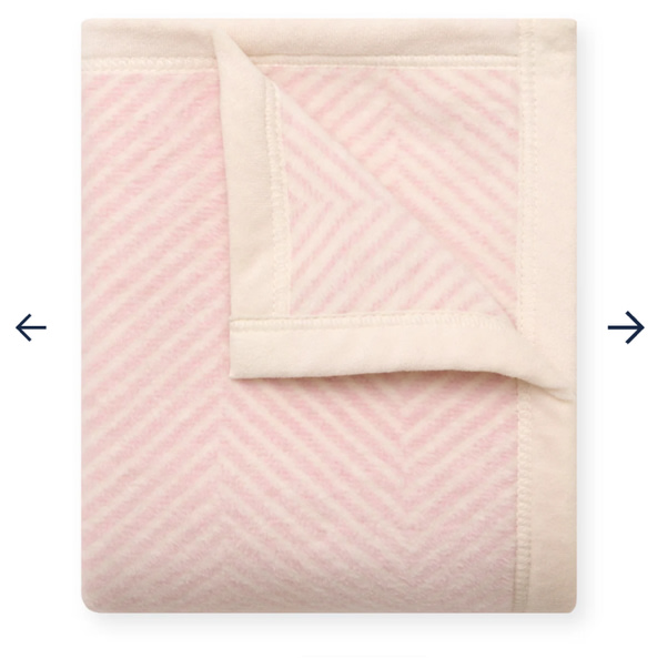 Harborview Herringbone Ballet Pink Mini Blanket