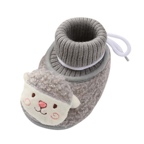 PMVFHDE Baby Shoes 6-12 Months Baby Girls Boys Warm Shoes Soft Booties Snow Comfortable Boots Toddler Warming And Fashion Cute Shoes Grey,3-6 Months