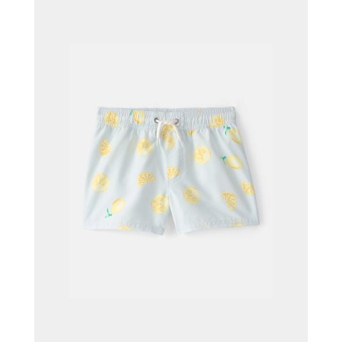 Toddler Boy Lemon Swim Trunks - Blue | Carter's