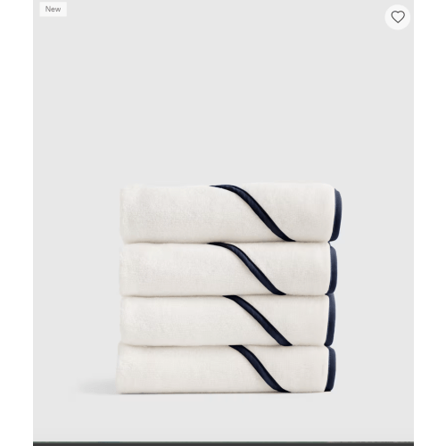 Organic Turkish Cotton Baby Hooded Towel Set 4-Pack in Navy