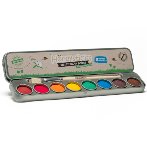 Natural Watercolor Paints, Food Grade Ingredients, 8 Colors