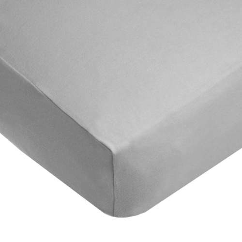 TL Care 100% Natural Cotton Fitted Crib Sheet 52" x 28" - Soft, Breathable, Hypoallergenic & Gentle Toddler Bed Sheet, Gray, Neutral for Boys & Girls