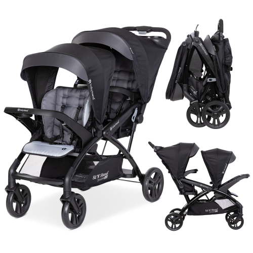 Baby Trend Twin Infant Sit N Stand Double Stroller 2.0, Stormy