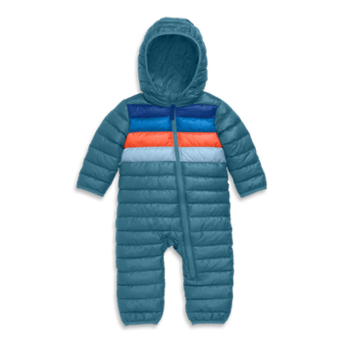 Baby Lightweight Puffer Suit In Rainbow Stripe, 3-6M