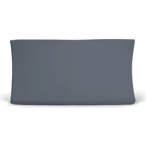 Solid Dusty Blue Knit Changing Pad Cover | Caden Lane