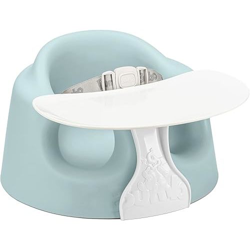 Bumbo Baby Infant Wide Floor Seat Plus+ for 3 to 12 Months, Portable Feeding and Activity Play Chair with 3 Point Adjustable Harness, Soft Foam Support, and Extra Leg Room, Desert Mirage